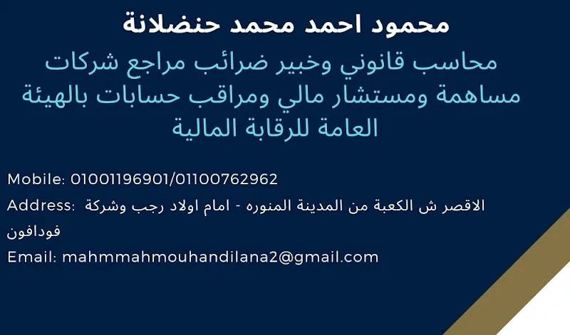 محاسب قانوني / محمود حنضلانة