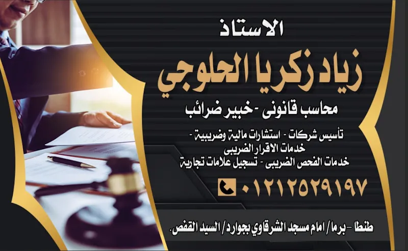 محاسب قانونى/ زياد زكريا الحلوجى